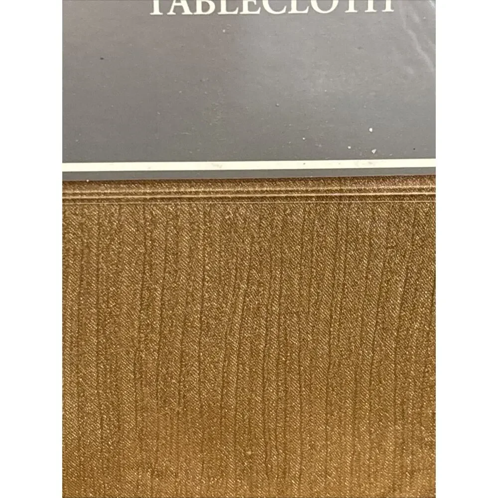 Bed Bath & Beyond Shimmer Tablecloth Gold 52x52” Brand New